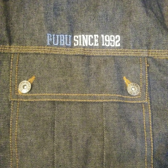 Men's FUBU XXL Button Up Denim Jacket - Picture 4 of 8